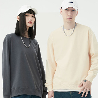 BYW3001-纯棉300g圆领纯色卫衣通款